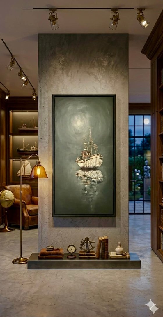 Trawler Under a Silent Moon