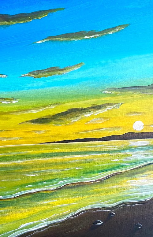 Our Sunset Beach Walk 2 by Aisha Haider