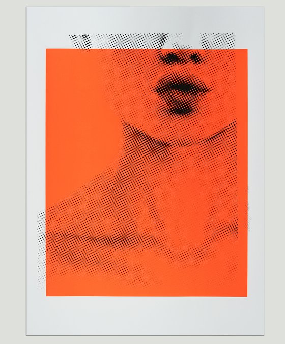 Kissing lip in Neon Orange