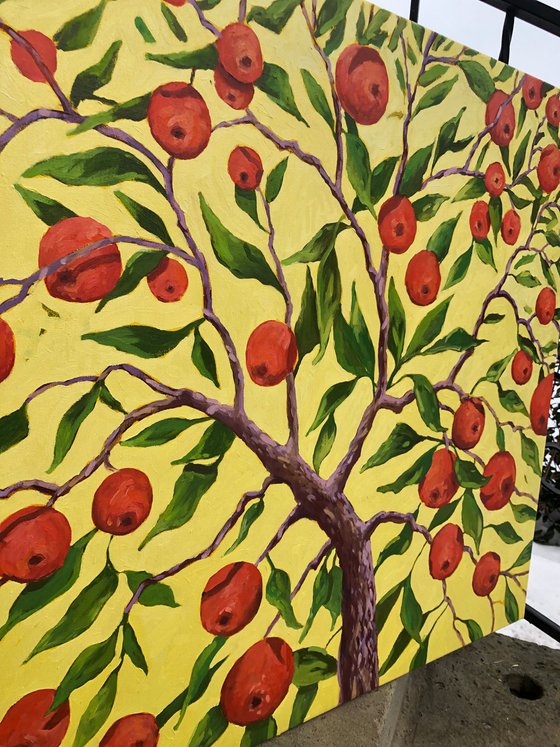 Tree with red apples