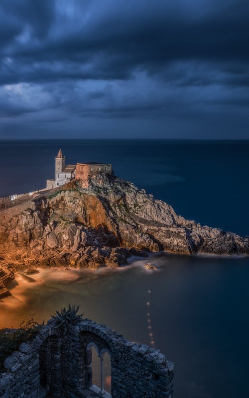 LIGHTNING ON THE HORIZON - Photographic Print on 10mm Rigid Support by Giovanni Laudicina