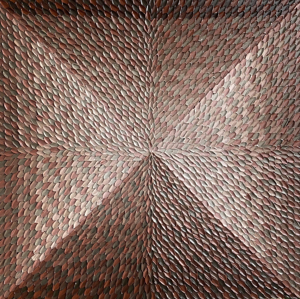 Geometric Abstract Acrylic Painting By Guzaliya Xavier, 36 X 36, Chocolate Bliss, Original Artwork