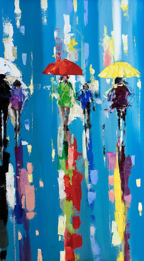 'Under Red Umbrella' by Ewa Czarniecka