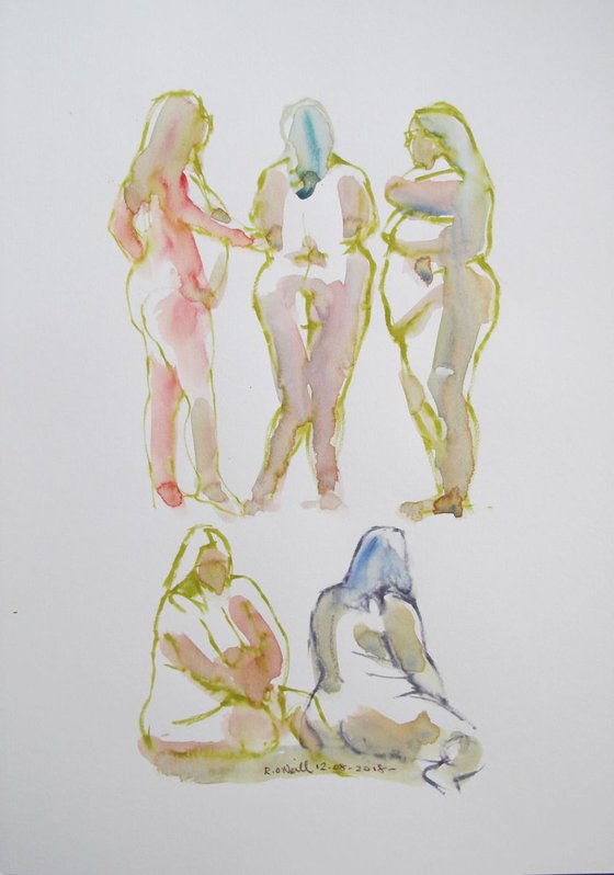 female nude various poses