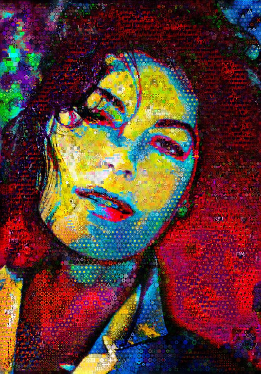 Portrait Painting By John Lijo Bluefish, 60 X 90, A Face Like No Other, Original Artwork