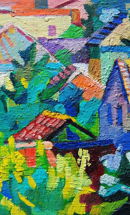 Village roofs / Miniature by Maja Đokić Mihajlović