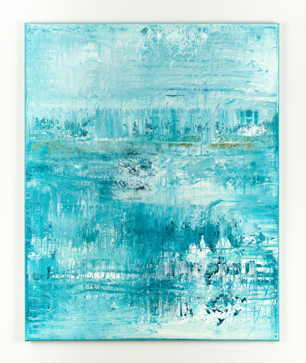 Abstract Acrylic Painting By Radek Smach, 31 X 39", Tj471, Original Artwork