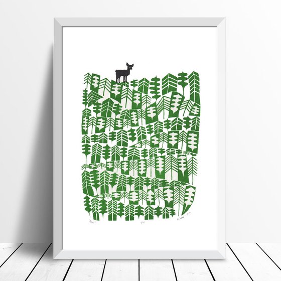 Deer - Unframed - FREE Worldwide Delivery