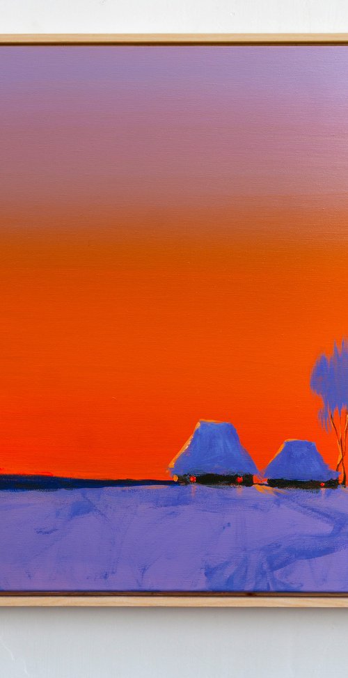 Winter Fire Sunset by Bohdan Katolyk