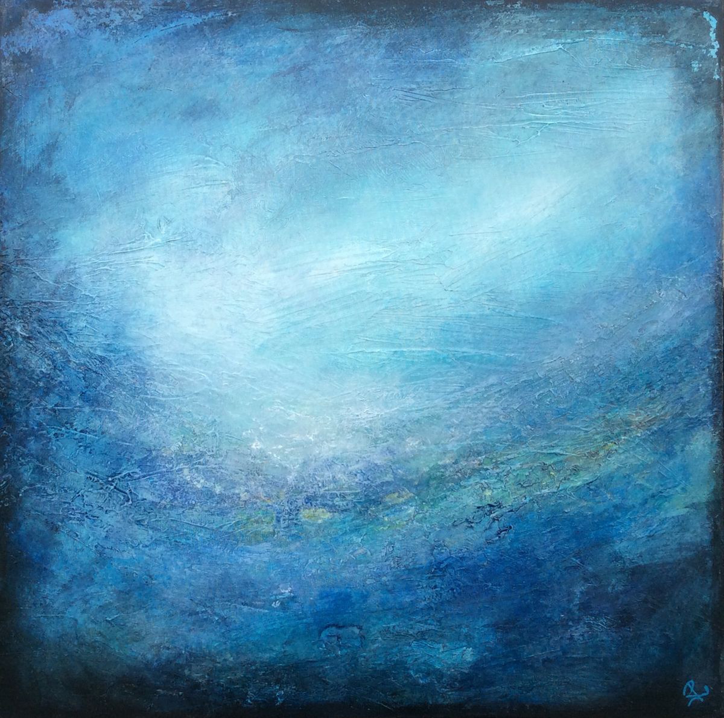 Blue Abstract Acrylic Painting By Jan Rogers Artfinder