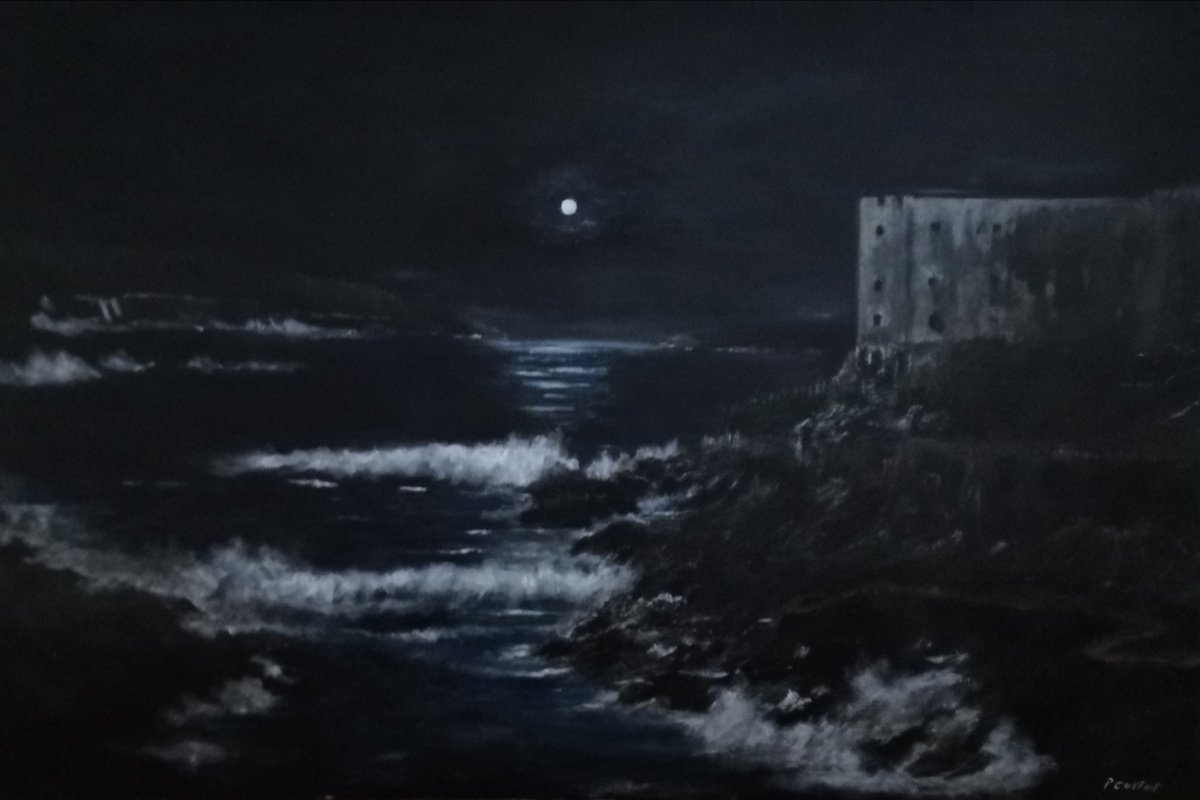 ’Clifftop castle under moonlight’ by Paul CARTER