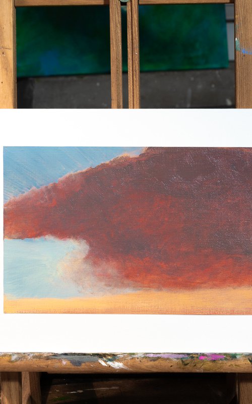 The orange cloud - Ready to frame by Fabienne Monestier