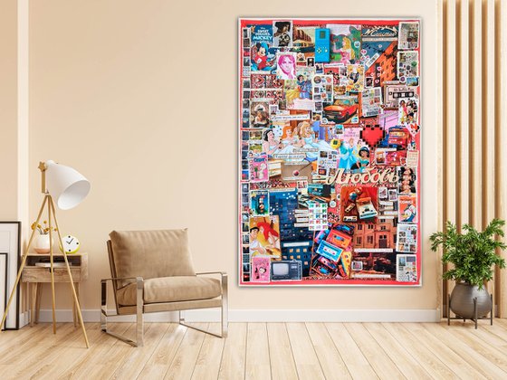 Collage of memories. Childhood inside me