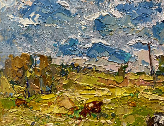 On a hot day in the field