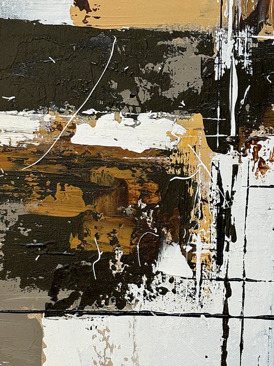 Axis of Still Waters. Black White Ochre