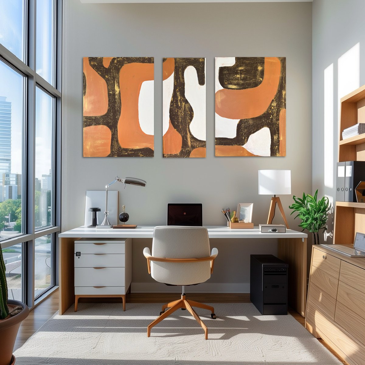 Abstract Acrylic Painting By Exclusive Arts, 12 X 28, Hand-Painted Tierra, Original Artwork