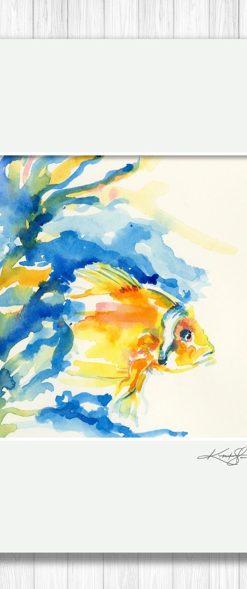Yellow Fish - Watercolor art by Kathy Morton Stanion by Kathy Morton Stanion