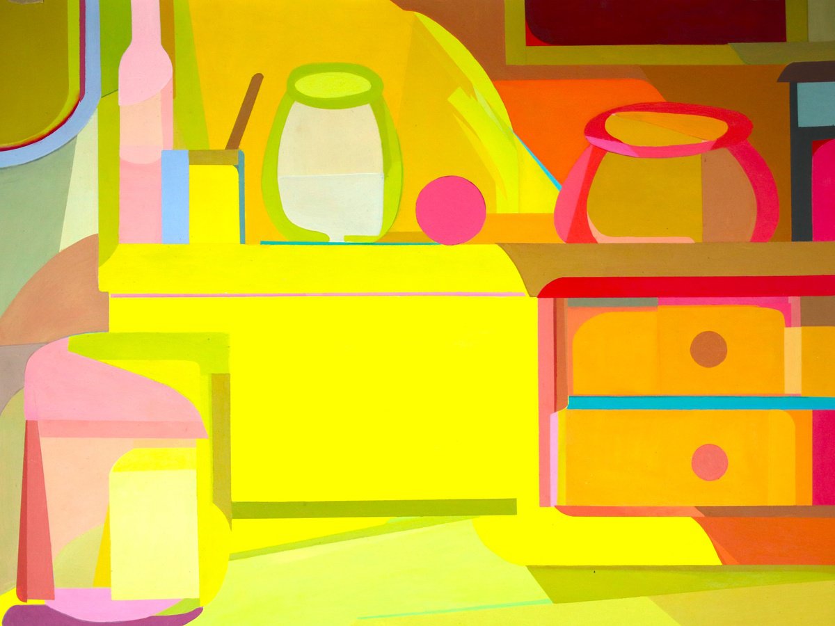 Impressionistic Portrait Acrylic Painting By Vast Swamp, 21 X 15", Room, Original Artwork