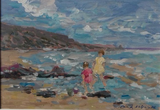 Children Paddling, Putsborough