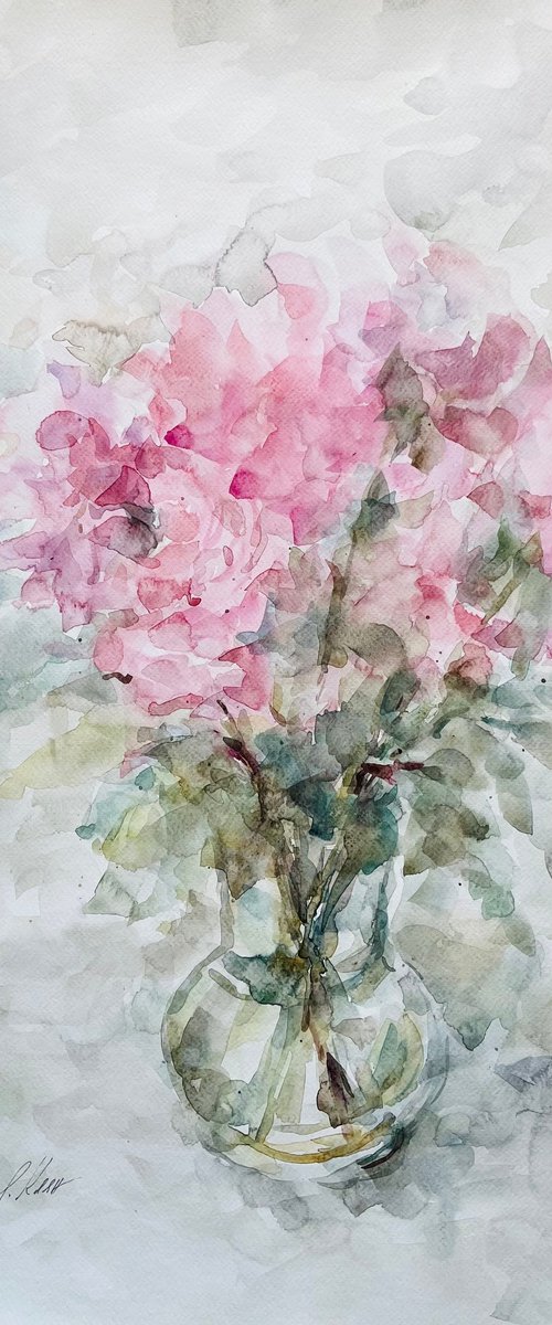 Peonies 50x65 cm 2025 by Elena Klyan