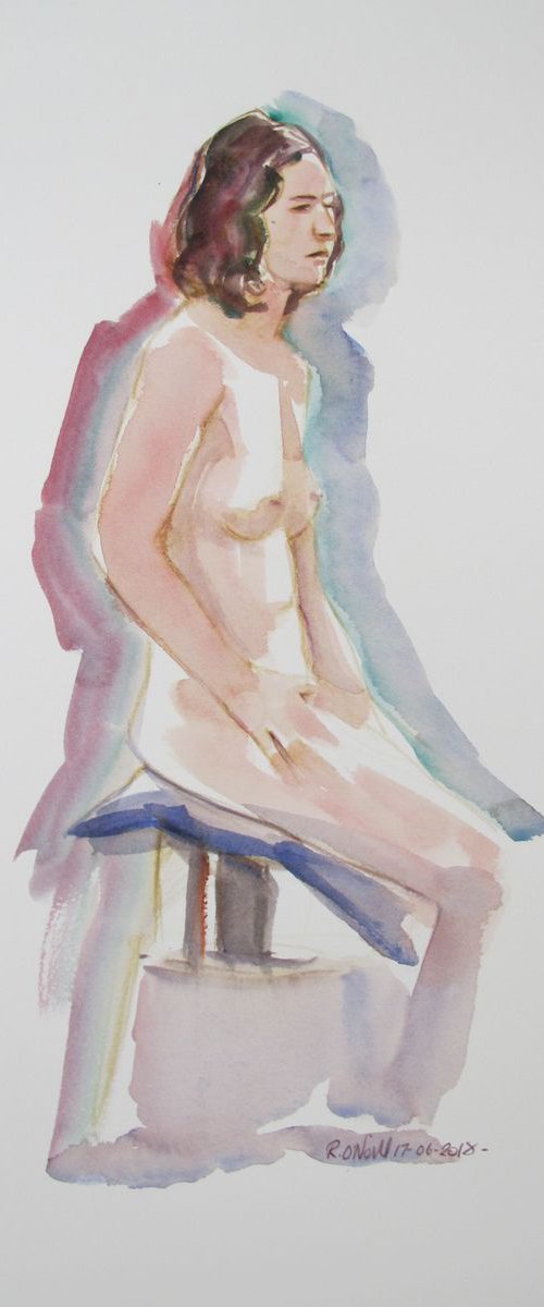 Seated female nude by Rory O’Neill