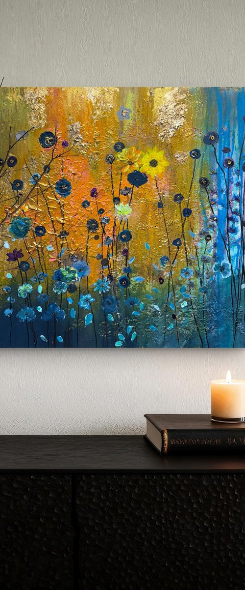 Sunset poppies by Henrieta Angel