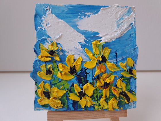 Mini painting Sunflower