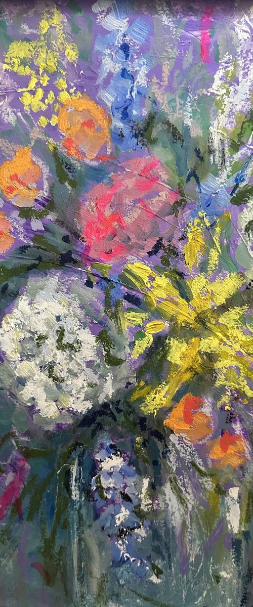 Purple bouquet by Clare Hoath
