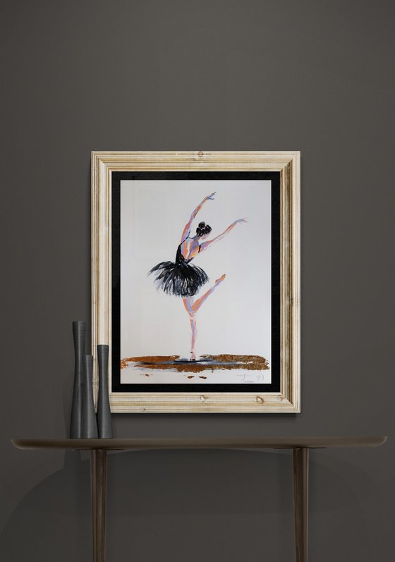 Ballerina Watercolour Mixed Media Series