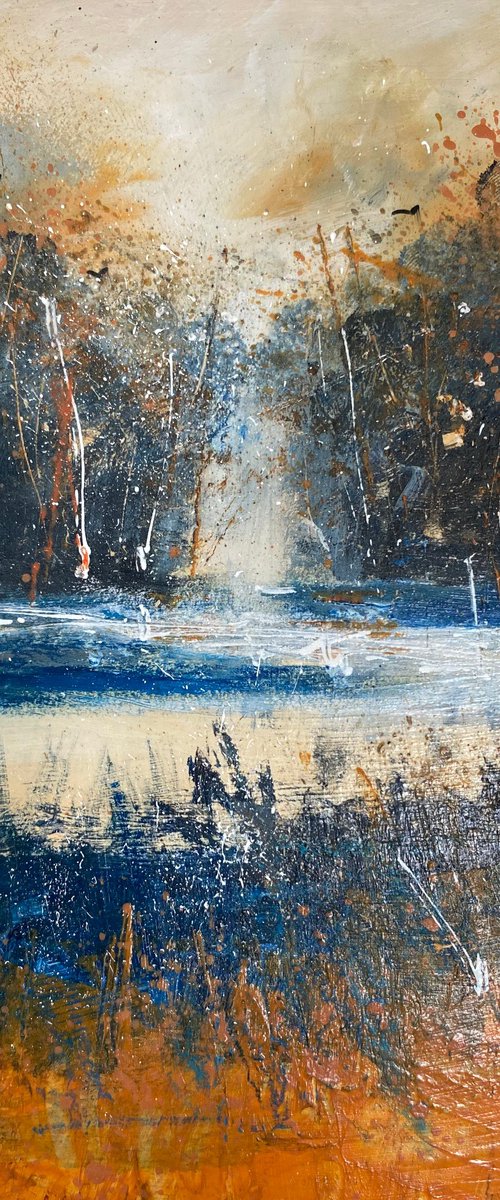 Winter Reeds by the woods by Teresa Tanner