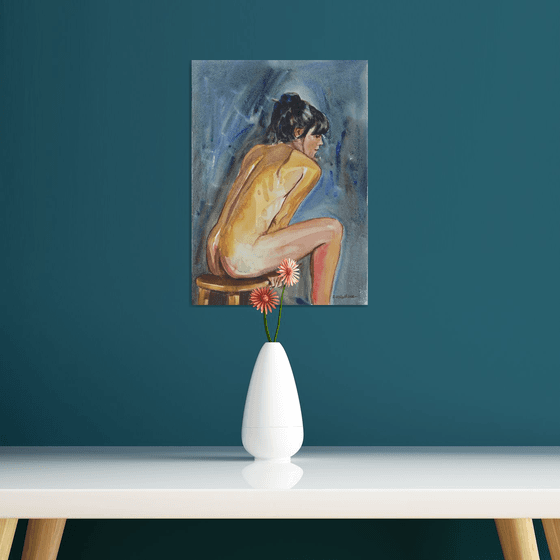 Seated female nude