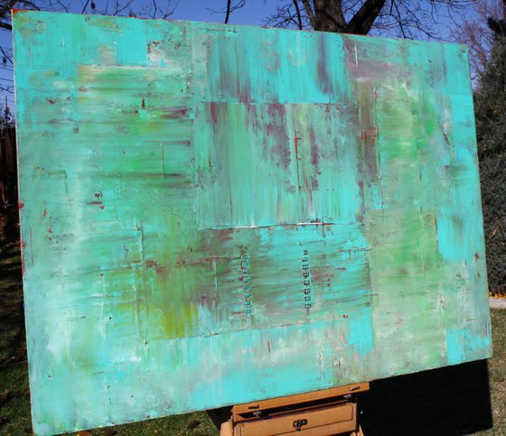 Aqua Green Turquoise Abstract II