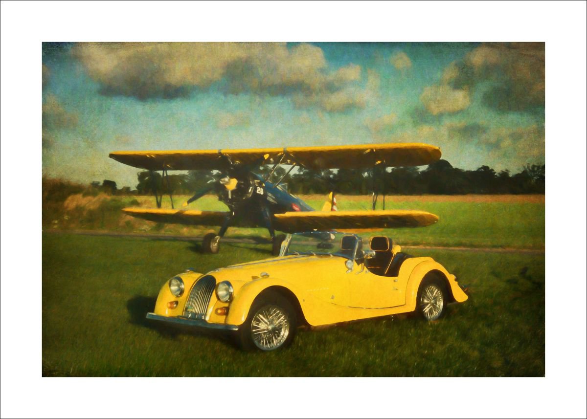 Morgan and Biplane...In Yellow. by Martin  Fry