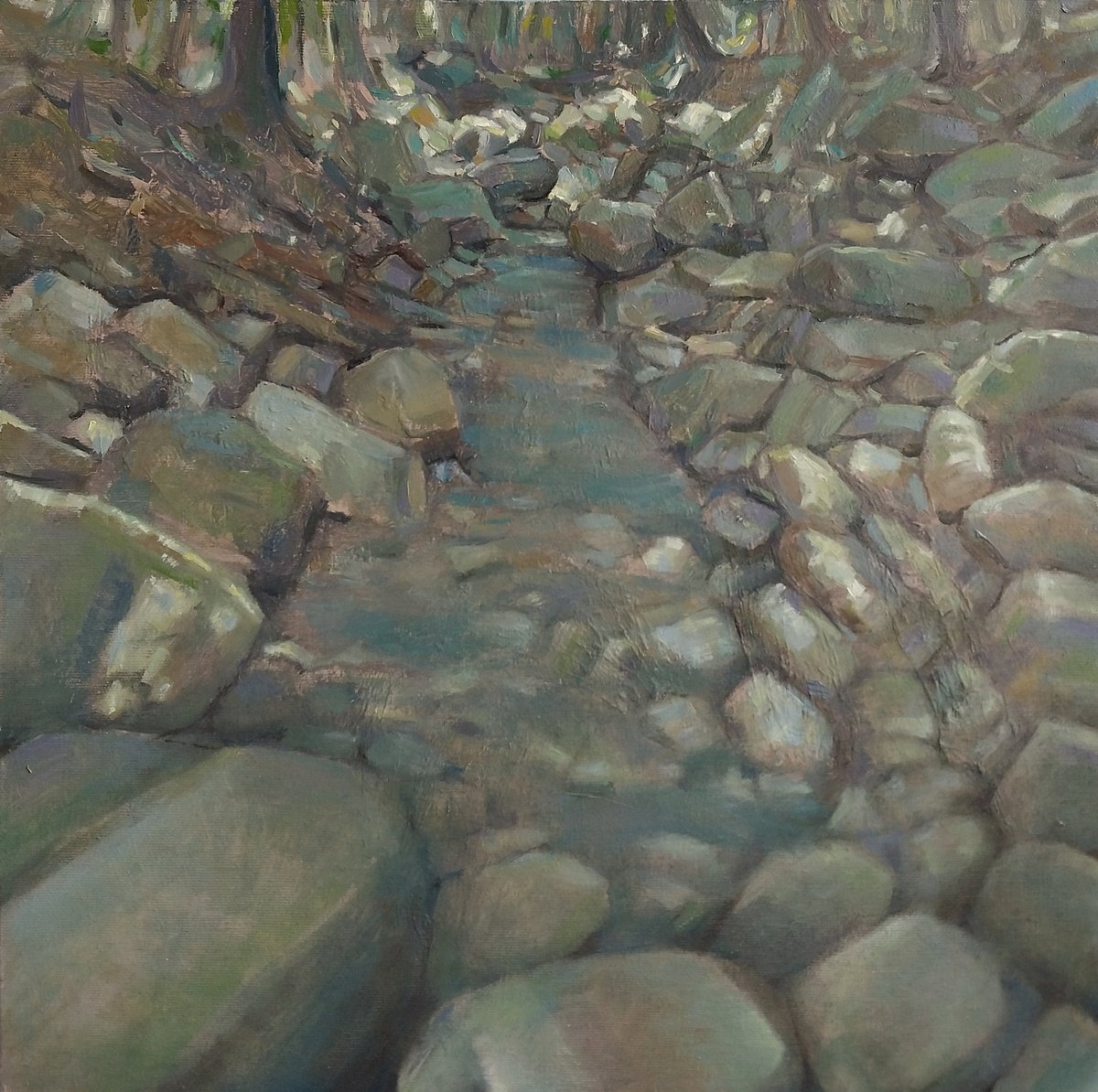 Where Water Finds Its Way By Kamsar Ohanyan, 18 X 18, Artwork For Sale On Artfinder