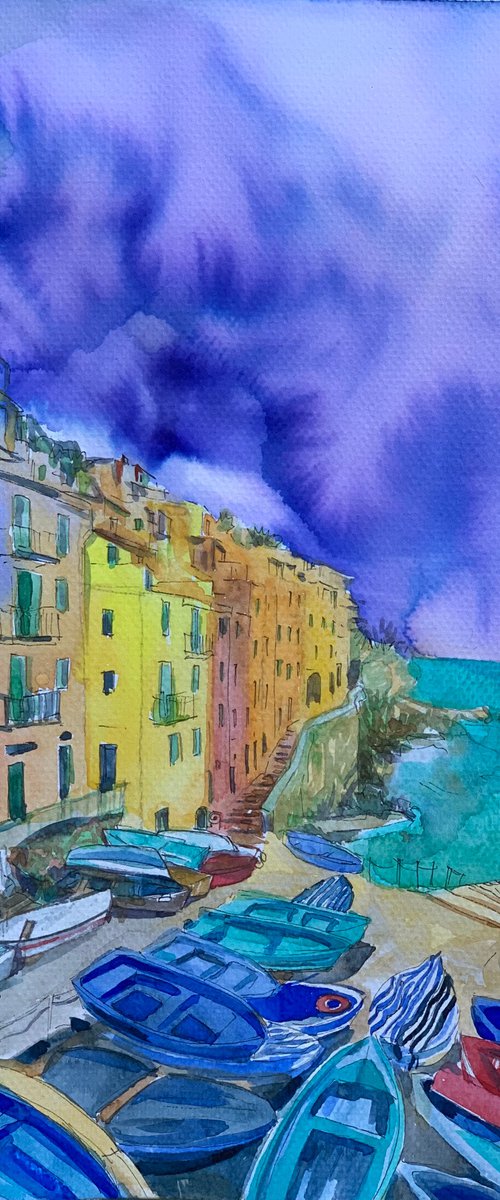 Riomaggiore , cinque terre by Olga Pascari