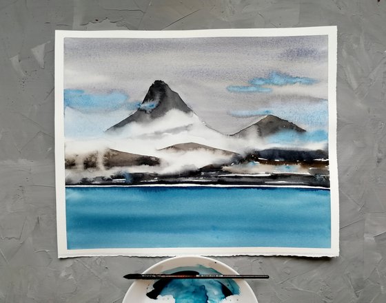 Mountain landscape painting