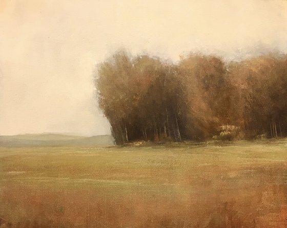 Tree Line 5 tonal impressionist landscape