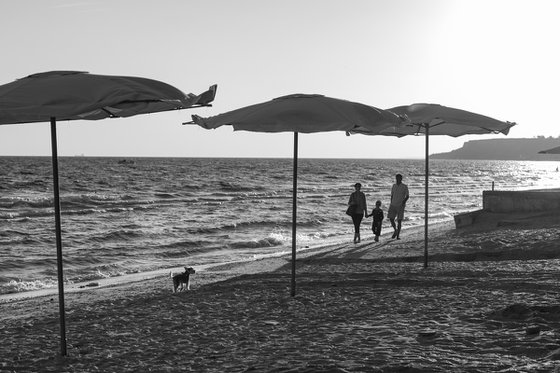 Walking along the beach