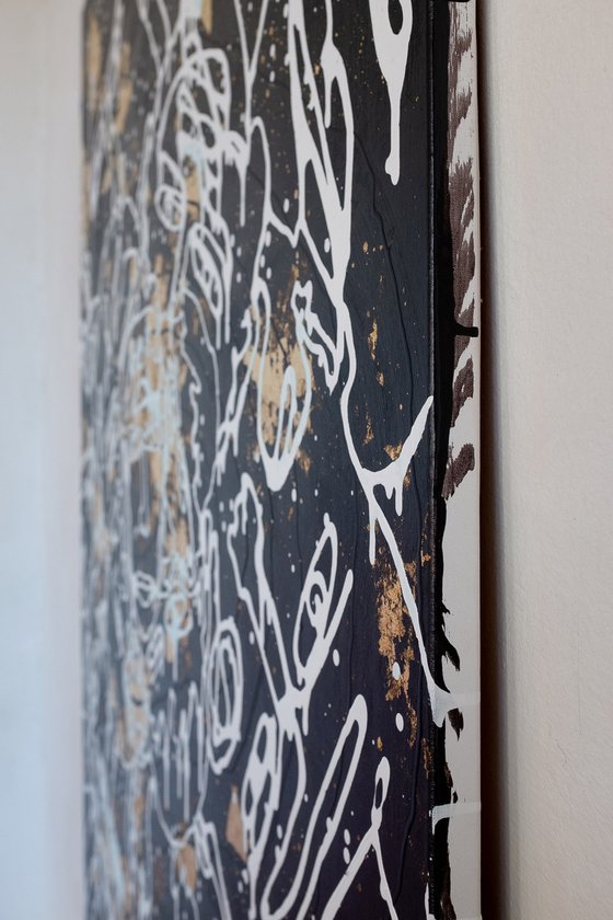 Gold Inside Me - Black Painting