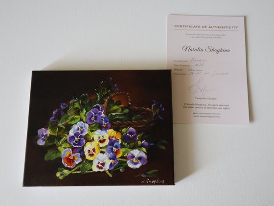 Pansies in a Basket