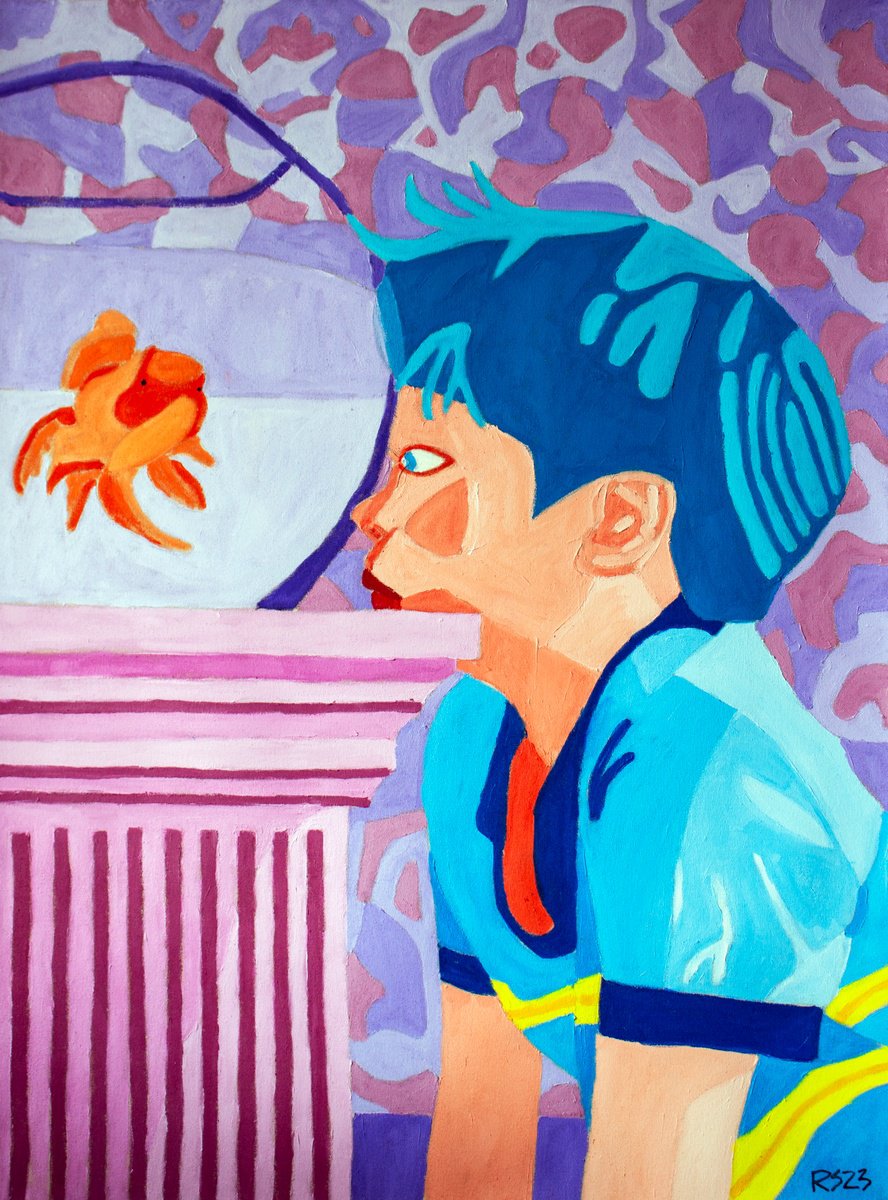 Boy and Fish by Randall Steinke
