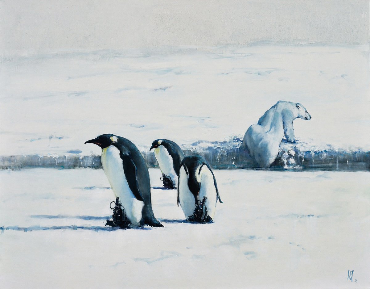 Urban And Pop Oil Painting , Cold Gulf Stream By Oleg Kateryniuk, 63 X 49, Artwork For Sale On Artfinder