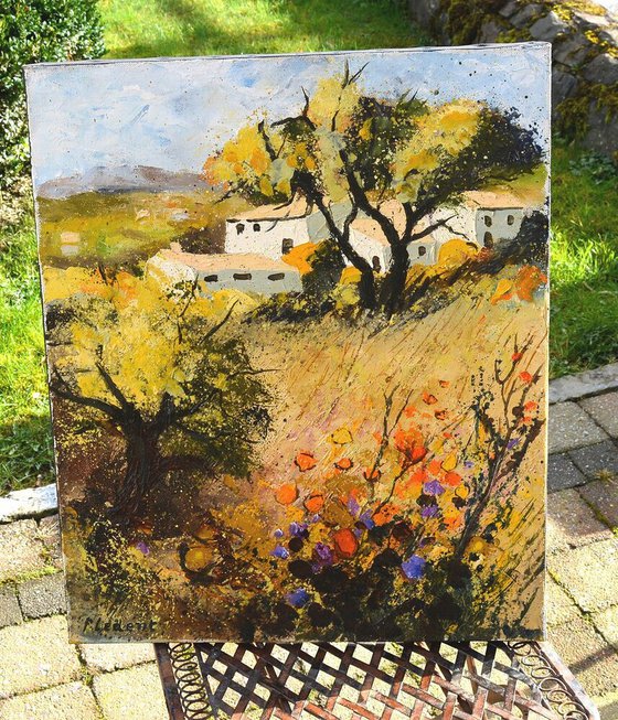 Provence landscape and flowers