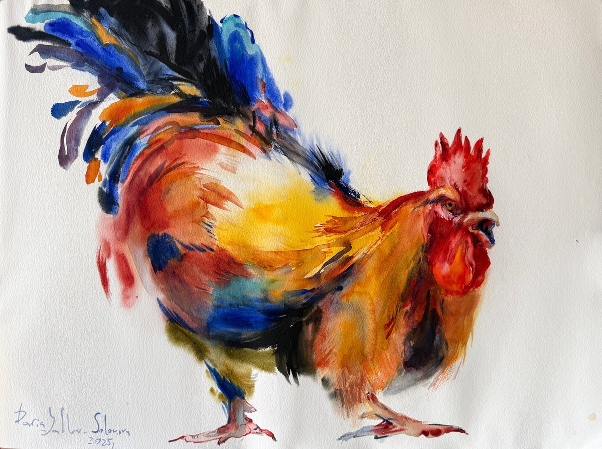 Impressionistic Watercolour , The Defender By Daria Yablon-Soloviova, 24 X 18, Artwork For Sale On Artfinder