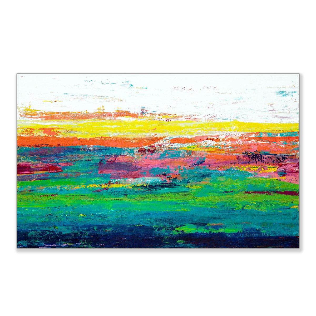 Abstract Acrylic Painting By Hilary Winfield, 48 X 30, Reclaimed 10, Original Artwork