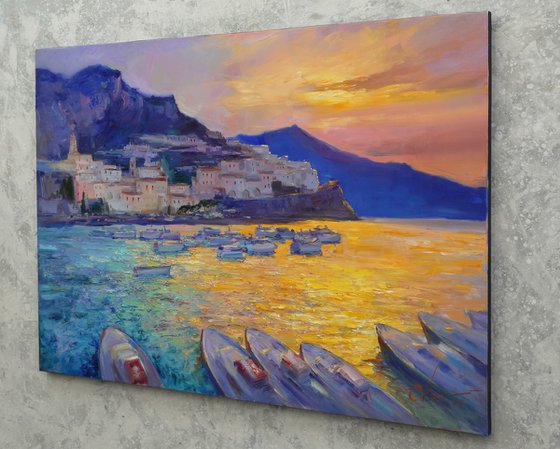 Amalfi Coast in the evening