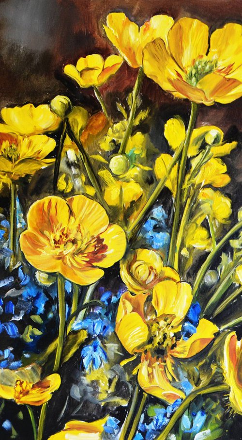 Buttercup Flowers by Valeriia Radziievska