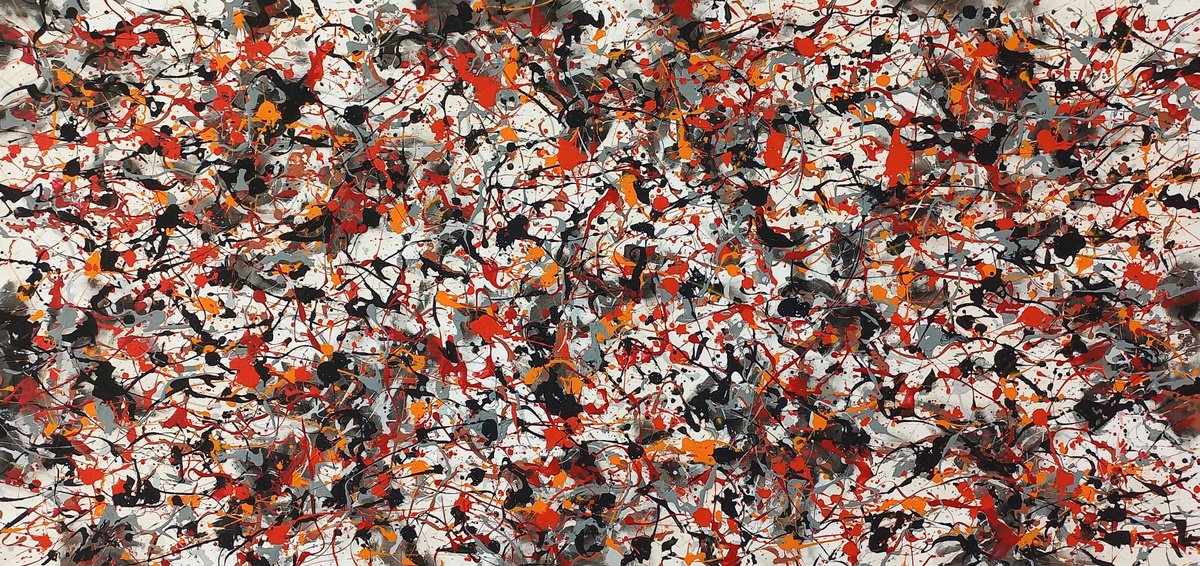 Abstract Acrylic Painting By Max Yaskin, 84 X 42", Alchemy 3 By M.y., Original Artwork