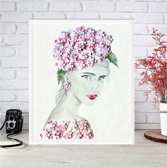 Girl with flowers