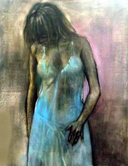 Girl in Blue by Anthony Barrow BA(Hons) Fine Art